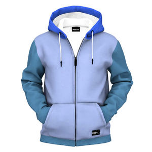 Unisex Custom Logo <b>Full</b> <b>Zip</b> <b>up</b> <b>Hoodie</b> Solid Pattern Winter Sweatshirt with Sublimation Colorful Zipper for Men Women Kids - Product Image 1
