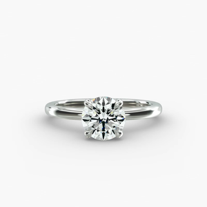 Brilliant 925 Sterling <b>Silver</b> Moissanite <b>Solitaire</b> <b>Ring</b> with Pave Setting for Women Elegant Bridal Jewelry Collection - Product Image 1