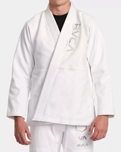 Kimono de Jiu-Jitsu Brasileño RVCA para Hombre, Color Blanco, Corte Regular, 100% Algodón, Logotipo Termotransferible, Transpirable, Ropa de Artes Marciales - Product Image 1
