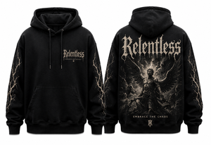 เสื้อฮู้ดสไตล์โกธิคสีดำสำหรับผู้ชาย ผ้าฝ้ายเฟรนช์เทอร์รี่ พิมพ์ลาย ทรงโอเวอร์ไซส์ เหมาะสำหรับใส่ในฤดูใบไม้ร่วง - Product Image 2