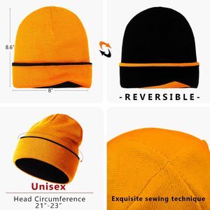 Gorro de Punto Acrílico Profesional Personalizable para Invierno con Logotipo Bordado, Gorra Unisex con Puño, Suministro al por Mayor - Product Image 4