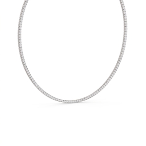 Sterling Silver 9KT 10KT 14KT 18KT Lab Grown Diamonds Luxury & Classic <b>Tennis</b> <b>Necklace</b> For Wedding Jewelry Gifts for Women Men - Product Image 3