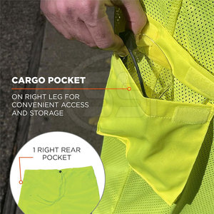 Pantalon de travail de sécurité pour applications professionnelles, ANSI Classe 2, imperméable, confortable, avec poches fonctionnelles, logo personnalisé - Product Image 5