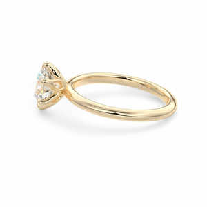 Anillo de Compromiso con Diamante Cultivado en Laboratorio, Corte Redondo, 6 Puntas, Solitario, Anillo de Oro Minimalista, Anillo de Novia, Joyería Fina para Mujer - Product Image 5
