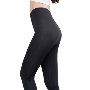 High Waist Seamless Full Length Solid Color Yoga <b>Leggings</b> Women Spandex Nylon Elastic for Pull-On Pants - Product Image 1