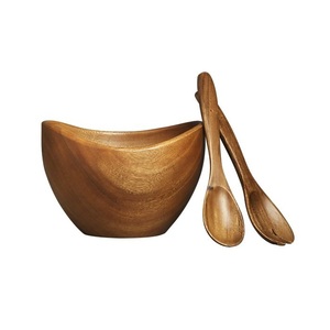 Bol de service en bois naturel pour les réunions de famille, présentoir à fruits frais et accents rustiques charmants pour la maison - Product Image 2