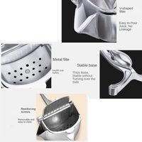 Aluminium citruspers ergonomisch, niet-corrosief, handmatige pers, makkelijk voor citroenen en limoenen, keukenaccessoires voor efficiënt gebruik
