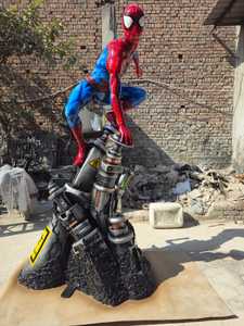 Figura de Fibra de Vidrio de Spider-Man, Estatua de Acción Esculpida, Diseño Moderno de Dibujos Animados, Artículo Coleccionable Artístico, Paquete Individual - Product Image 2