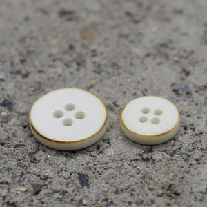 Botón de Hueso de Vaca Blanco de Alta Calidad, Doble Cara, Quemado, 4 Agujeros, Personalizable, para Camisas, Chaquetas, Accesorios, Prendas, Artesanías Naturales - Product Image 5