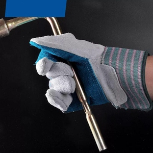 Gants de travail en cuir croûte de vachette Gun Palm pour la sécurité industrielle, la protection au travail, les travaux de rigging canadien et la construction domestique - Product Image 3