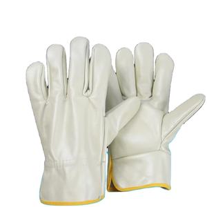 Guantes de soldadura de cuero Cowsplit para conductor de camión, guantes de trabajo térmicos de cuero de seguridad - Product Image 1