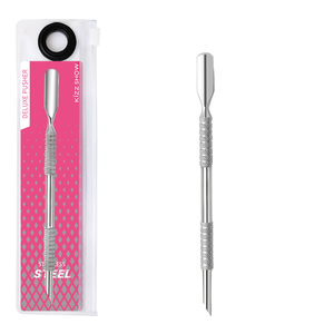 Fournitures professionnelles pour ongles en gros Fettle Med – Repousse-cuticules double face en acier inoxydable, durable et de haute qualité, à usage unique - Product Image 1