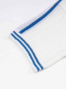 Chemise Oxford en coton à manches courtes rayée bleu et blanc pour homme, coupe droite, boutonnée, tricotée, anti-plis, imprimée, décontractée - Product Image 3