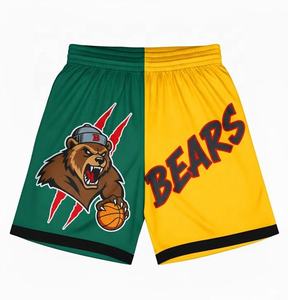 Shorts de sport unisexes personnalisés à impression sublimée, en mesh, taille élastique, séchage rapide, évacuation de l'humidité, polyester, coupe classique - Product Image 4