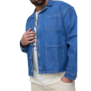 Camisa Vaquera de Mezclilla para Hombre de Talla Grande, la Mejor Calidad, Tela Cómoda, Venta al por Mayor, Personalizable, Muestra Gratuita - Product Image 3