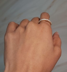 18K Gold 0.75 CT Lab Grown <b>Diamond</b> Engagement <b>Ring</b> for Women | for Certified Stackable Bridal Jewelry - Product Image 5