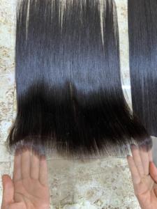 Extensiones de Cabello Humano Remy Indio, Tejido Completo, Doble Trama a Máquina, Cabello Liso Negro en Paquetes - Product Image 4