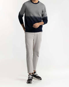 Suéter de punto holgado para hombre, de cuello redondo, con colores contrastantes, moderno y de alta calidad, al por mayor. - Product Image 2