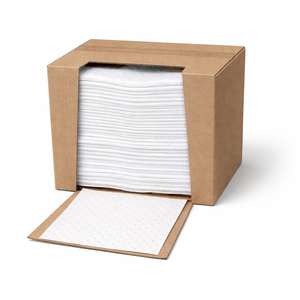 Tampon absorbant industriel robuste pour huile diesel, en polypropylène hydrophobe, modèle personnalisable OEM, 100 tampons/carton - Product Image 4