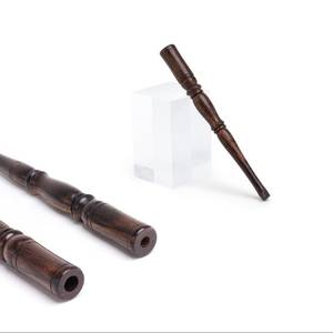 Pipe à tabac en bois naturel faite à la main, pipe à cigare droite avec filtre - Product Image 5