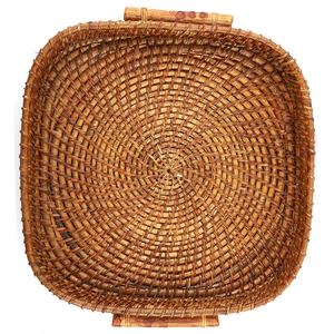 Bandeja cuadrada moderna de madera para servir desayunos, yute ecológico de alta calidad para hoteles y restaurantes - Product Image 6