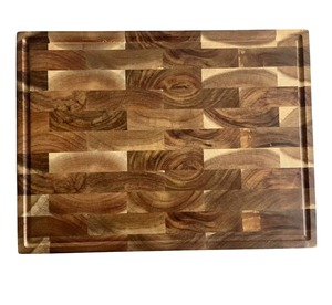 Wooden Rectangle Chopping Block Anti-Slip Feature Natural Wood Grain Pattern Kitchen Cutting <b>Board</b> - Product Image 1