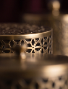 Iron Cylinder <b>Incense</b> <b>Burner</b> Gold Metal Hollow Carved Censer <b>Cone</b> Ash Catcher Holder Wholesale - Product Image 4