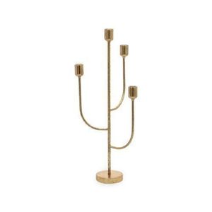 Wholesale Antique Brass Finish Metal Candelabra Multi Arm Taper <b>Candle</b> <b>Holder</b> Elegant Home Decor Wedding Party Table Centerpiece - Product Image 1