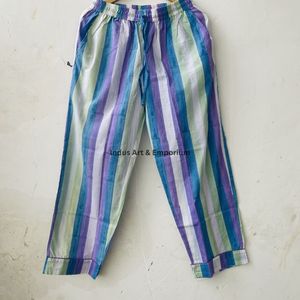 New Arrival Women's 100% Cotton <b>Summer</b> Indian Hand Block Printed <b>Pyjama</b> Night Set Quick Dry V-neck Long Sleeves Casual - Product Image 3