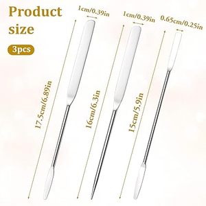 Professional Beauty <b>Makeup</b> Spatula Stainless Steel Cosmetic Cream Mixer <b>Tool</b> Foundation Applicator Skincare Facial Salon Use - Product Image 5