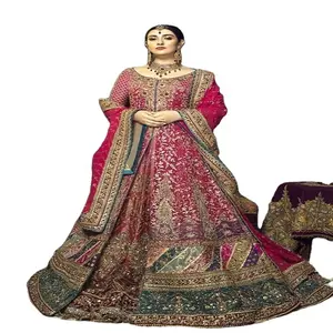 2023新到婚礼新娘礼服在黑暗中发光时尚设计师Lahnga Choli印度礼服2023系列印度