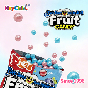 Caramelos al por Mayor, Marca Privada Personalizada, Caramelos de Frutas Portátiles de <span class=keywords><strong>Dos</strong></span> Sabores, Fresa y Arándano, Mini Bolas, Caja a Granel de 30 Unidades, Deliciosos - Product Image 3