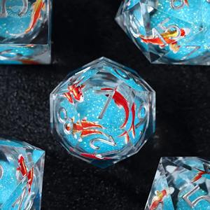 Ensemble de dés en résine époxy de qualité supérieure, dés polyédriques en résine de haute qualité pour les jeux de table DND, accessoire de jeu professionnel en gros - Product Image 4