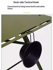 Mesa de Camping Táctica Portátil IGT, Altura Ajustable, Ligera, de Aluminio, Plegable, Instalación sin Herramientas - Product Image 2