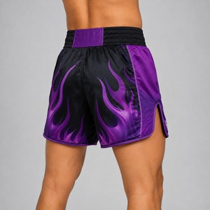 Pantalones Cortos de Artes Marciales Mixtas (MMA) y Muay Thai, Elásticos, Lisos, Personalizados al por Mayor, Talla Grande, Transpirables, para Hombre y Mujer, 2026 - Product Image 3