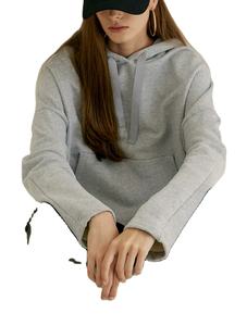 Sudadera con capucha de talla grande de moda para mujer OEM, sudaderas de felpa francesa con bordado de agujeros con logotipo de lentejuelas y técnicas de tinte de corbata para damas - Product Image 5