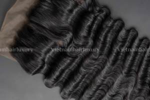 Perruques de cheveux brésiliens vietnamiens Extensions de cheveux frontales à double trame avec dentelle HD - Product Image 6