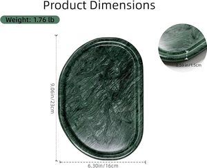 OEM Manufacturer Custom Luxury Marble Ottoman Tray With Metal Handles For Living Room Decor And Home Organization Solutions - Product Image 2