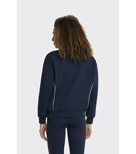 Men's Navy Blue <strong>Half</strong>-Zip 2 in 1 Solid Tracksuit <strong>Jacket</strong> Breathable Sporty Autumn Wear Full Sleeve Regular Fit - Product Image 2