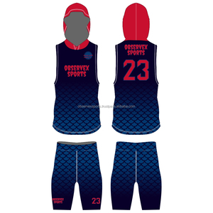 7v7 Uniform Youth Compression Sleeveless Hoodie Custom Logo 7v7 American Flag Football Jersey Sublimated <b>Printed</b> Uniforms - Product Image 5