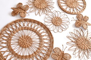 Ensemble de sous-verres en rotin de haute qualité, tissés à la main, naturels, écologiques, multifonctionnels, pour la cuisine, personnalisables - Product Image 5