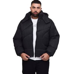 Vêtements d'hiver de qualité supérieure, nouvelle mode, vente en gros, vestes matelassées pour hommes, en toile, à capuche, respirantes, manches longues personnalisées - Product Image 1