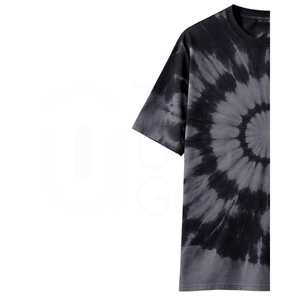 Camiseta de Manga Corta con Cuello Redondo y Estampado Tie-Dye para Hombre, Informal, de Punto, Corte Regular, 100% Algodón - Product Image 4