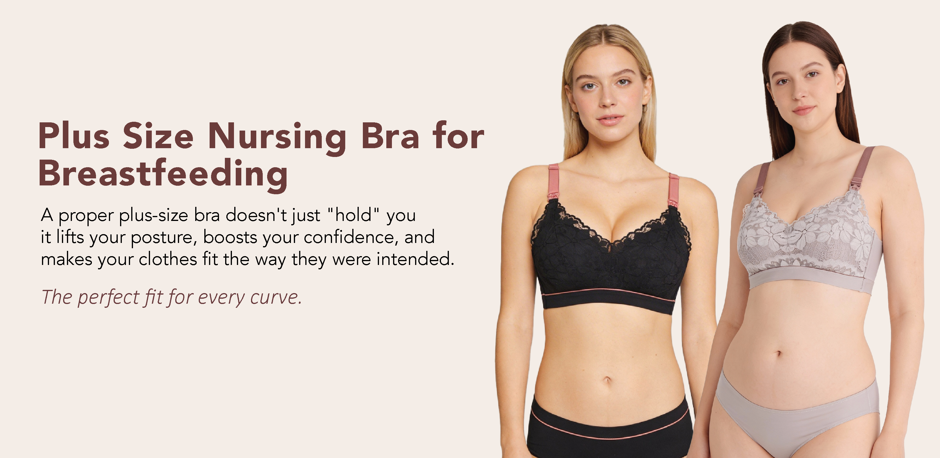 Bmama Maternity Front Open Plus Size Seamless Wire-Free Nursing