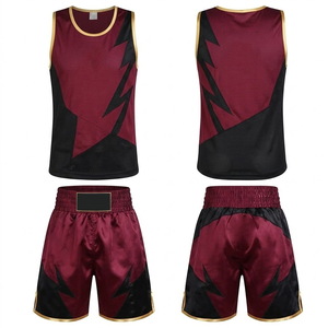 Ensemble de vestes et shorts de boxe sur mesure, dernier modèle, qualité supérieure, uniforme d'entraînement de arts martiaux et de kick-boxing - Product Image 1
