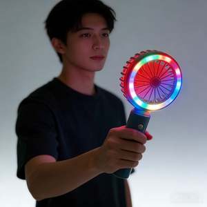 Ventilador de Mano Personalizado al por Mayor Directo de Fábrica en Oferta con 7 Luces de Colores - Product Image 6