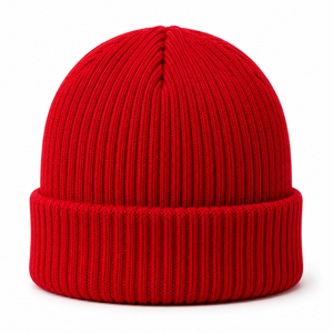 Bonnet unisexe jaune, couleur unie, bonnet chaud d'hiver, style décontracté, circonférence de la tête 56-58 cm, tricot en acrylique - Product Image 4