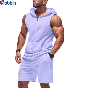BOBBIN INDUSTRIES, el Mejor Fabricante de Conjuntos de Camisetas sin Mangas para Hombres de Talla Grande, Conjunto Personalizado de Verano con Cremallera y Capucha para Hombre - Product Image 6