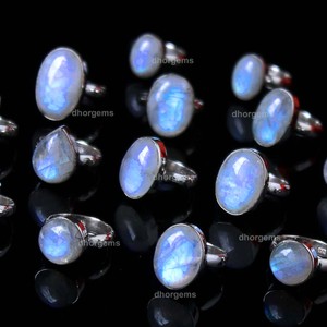 Blue Fire Moonstone Charm Silicone Penis <b>Ring</b> 14k Gold Moonstone <b>Ring</b> Set Cabochon <b>Ring</b> 92.5 Silver <b>Adjustable</b> Gemstone - Product Image 5