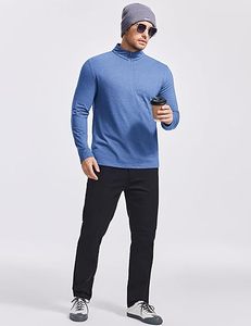 Pull léger à col zippé pour homme - Product Image 2